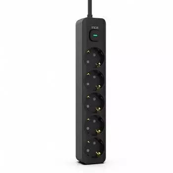 Inca Steckdosenleiste IPW-44SY3 5 Steck.,LED Anz. Black 3,0m (4x 3 m)
