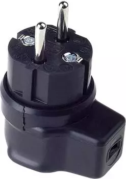 Bachmann Vollgummi Winkelstecker Typ EF IP44, schwarz (740.017)