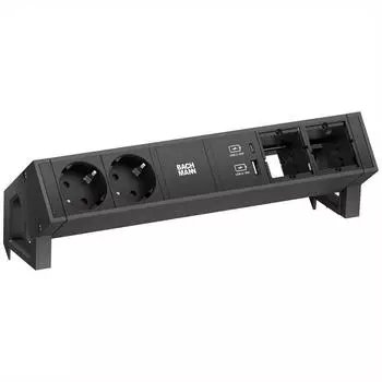 Bachmann Steckdosenleiste Aufbau-Anschlussfelder DESK2 (2x CEE 7/3)