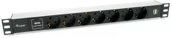 Equip Steckdosenleiste 1HE8fach Schuko16A Kabl. si (7x CEE 7/3 1.80 m)