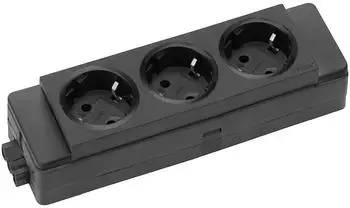 EVOline Steckdosenleiste 159909133000 Schwarz ohne Stecker 1 St. (3x)