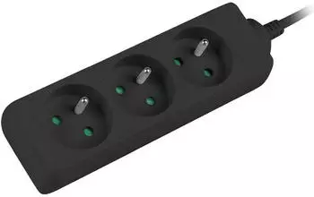 Lanberg Steckdosenleiste PS0-03E-0150-BK Verlängerungskabel 3 AC-Ausgänge Indoor (3x CEE 7/5 1.50 m)