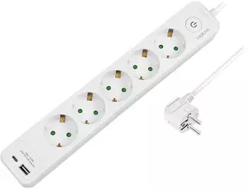 LogiLink Steckdosenleiste LPS280U (5x CEE 7/3 USB-A USB-C 1.50 m)