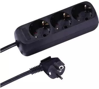 Vivanco Steckdosenleiste VVELSTR3USCHK ohne Kabel Schwarz 1 St. (3x CEE 7/3 5 m)