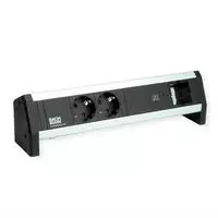 BACHMANN DESK 2xSchutzkontakt USB C, USB Charger 60W 1xABD GST18
