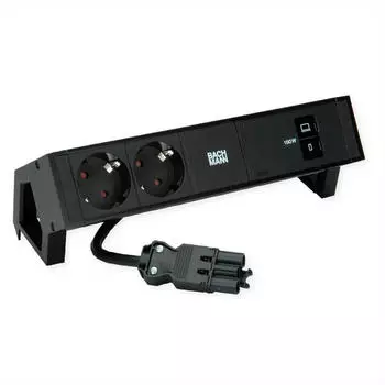 Bachmann Steckdosenleiste DESK2 2xCEE7/3 1xUSB C/C 100W 0,2m RAL 9005 (2x CEE 7/3 Typ 13)