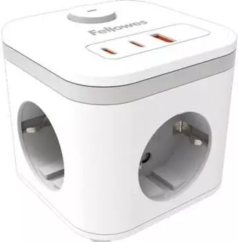 Fellowes Steckdosenleiste Power Cube (3x CEE 7/3 USB-A USB-C 2 m)