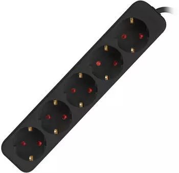 Lanberg Steckdosenleiste PS0-05F-0300-BK Verl&auml;ngerungskabel 5 AC-Ausg&auml;nge Indoor (5x CEE 7/4 3 m)