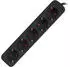 Lanberg Steckdosenleiste PS0-05F-0300-BK Verlängerungskabel 5 AC-Ausgänge Indoor (5x CEE 7/4 3 m)