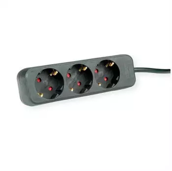 Roline Steckdosenleiste 3fach ohne Schalter schwarz 3m (3x CEE 7/3 3 m)
