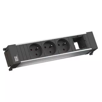 Bachmann POWER FRAME 3x Schutzkontakt 1x Kabeldurchf&uuml;hrung 0,2m GST18 (916.0621)
