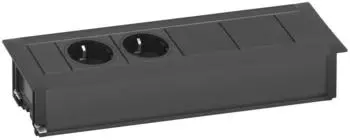 EVOline EVOline Frame-Dock Data Steckdosenleiste 2-fach, 2 Modulplätze, schwarz (159610023000)