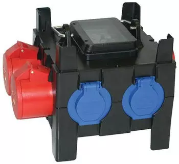 PCE M-IMST Mobilverteiler Kunststoff 400V 16A mit FI-Schalter (M-Imst 16/2-4)