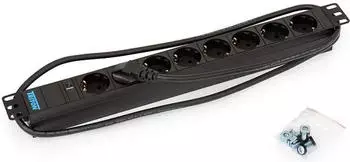 Triton 19" Steckdosenleiste 8-fach 1HE mit Kontrolllampe (RAB-PD-X06-A1)