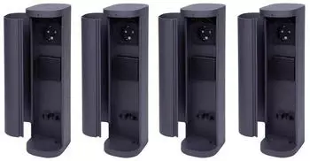 Novatool Steckdosenturm 4-fach 2-fach Außen Anthrazit IP44 (Novatool 4x Steckdosenturm)