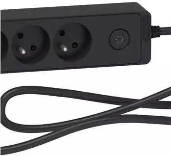 Schneider Electric Odace Steckdosenleiste 3-fach 2P+T 1,5m Anthrazit (ST9331B)