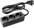 Adam Hall PDU 3 Steckdosenleiste 3-fach, ohne Schalter, schwarz, 5m Kabel (8747X3M5)