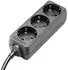 Adam Hall PDU 3 Steckdosenleiste 3-fach, ohne Schalter, schwarz, 5m Kabel (8747X3M5)