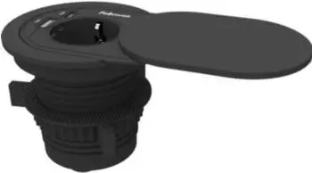 Fellowes Einbausteckdose Schreibtisch 230V USB-A USB-C Schwarz (100137177)