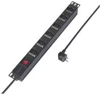 Sygonix SY-6736982 Steckdosenleiste 19 Zoll 6fach Schwarz Schutzkontakt 1 St.