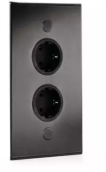 Thebo ST 3007 Energie-Ecks&auml;ule 2-fach 240V 200mm schwarz (17588/200/2)