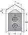 Thebo ST 3007 Energie-Ecksäule 2-fach 240V 200mm schwarz (17588/200/2)