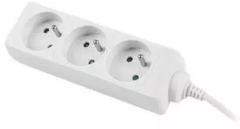 Lanberg Steckdosenleiste PS0-03E-0300-W Verl&auml;ngerungskabel 3 AC-Ausg&auml;nge Indoor (3x CEE 7/5 3 m)