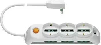 Vimar Steckdosenleiste 3 Universal-Steckdosen, Schalter beleuchtet (FP00531.C.B)