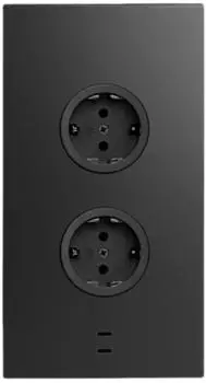 Caressi Energie-Ecks&auml;ule 2ST20/USB 2x Schuko 2x USB-C, Schwarz (9391)