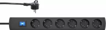 Kopp DUOversal Plus Steckdosenleiste 6-/12-fach, Winkelstecker, Schalter, 1,4m (234705007)