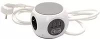 Unitec Steckdosenw&uuml;rfel 3-fach 1,4m Inklusive 3x Usb Anschl&uuml;ssen Wei&szlig; Elektrische