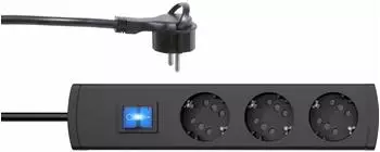 Kopp DUOversal Plus 3-/6-fach Steckdosenleiste, Winkelstecker, Schalter, 1,4m (234605004)