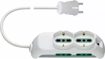 Vimar Steckdosenleiste 2 SICURY Universal + 4 IT P17/11, 16A, 1,5m Kabel, Schuko (FP00520.CK.B)