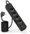 Tech-Protect PCL4X3 Steckdosenleiste 4-fach 240V, 2x USB-A, 1x USB-C, 200cm, Schwarz (PCL4X3)
