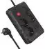 Maclean MCE393 Steckdosenleiste 4-fach 3xUSB 2500W 45° schwarz 3m (MCE393)