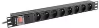Lanberg Steckdosenleiste F&uuml;r Rack 1u 16a Pdu 8x Pl 2m Schwarz
