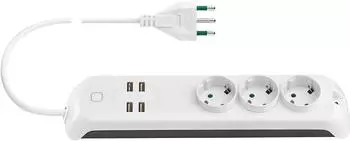 Vimar Smart WiFi Steckdosenleiste 3x Schuko, 4x USB-A, 16A (00447.CC.B)
