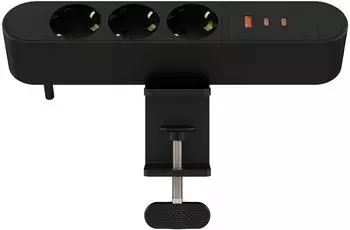 MicroConnect Mehrfach-Tischsteckdose 3-fach Schuko, 1x USB-A, 2x USB-C, 67W (MC-MDPS-EU3-67W)