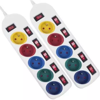 Maclean MCE204 Steckdosenleiste 5-fach, 1,5m, Typ-E, Kinderschutz (MCE204)