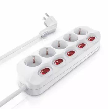 Bearware Steckdosenleiste 5-fach 3680W IP20 mit Schalter (4061474008301)