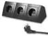 McPower Flair Tischsteckdose 3-fach 250V~/16A, 2m Kabel, schwarz (1535960)
