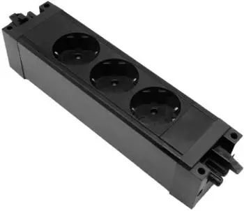 Helos Steckdosenleiste GST18-kompatibel 3-fach CEE7/3 schwarz (412960)