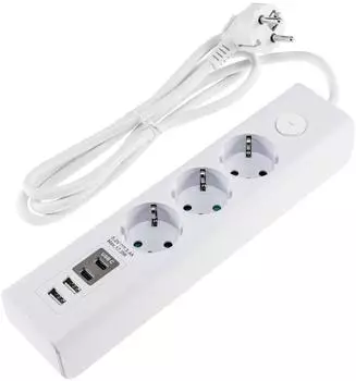 ChiliTec Steckdosenleiste 3-fach USB-A/USB-C wei&szlig; 1,5m (23753)
