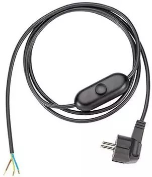 Bachmann Netzanschlussleitung H03VV-F 3G0,75 2m schwarz IP20 (302.174)