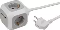 Brennenstuhl Steckdosenw&uuml;rfel 4fach+USB PD20W A+C 1,4m