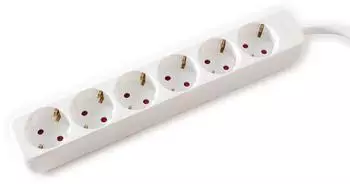 Value 6-fach Steckdosenleiste ohne Schalter, wei&szlig;, 1,5m (19.99.1080)
