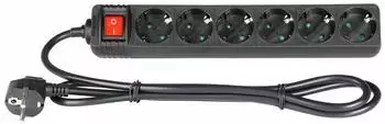 Adam Hall PDU 6S 6-fach Steckdosenleiste mit Schalter, 1,4m (8747S6)