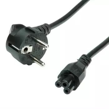 Bachmann Netzanschlussleitung H05VV-F 3G0,75mm&sup2; 1m schwarz IEC C5/CEE7/7 (304.1054)