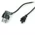 Bachmann Netzanschlussleitung H05VV-F 3G0,75mm² 1m schwarz IEC C5/CEE7/7 (304.1054)