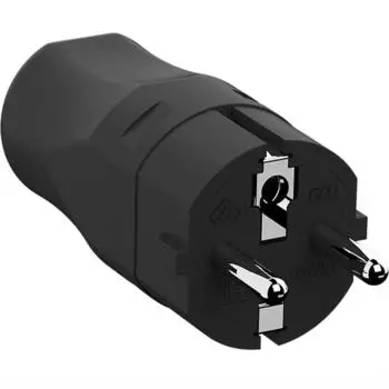 Bachmann Schutzkontaktstecker Typ EF 16A 250V schwarz (960.101)